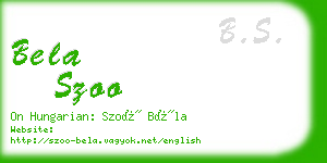 bela szoo business card